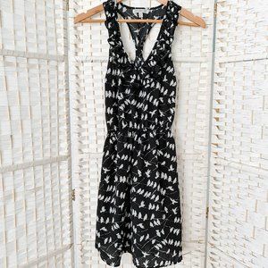 love, fire black and white racerback dress, size M